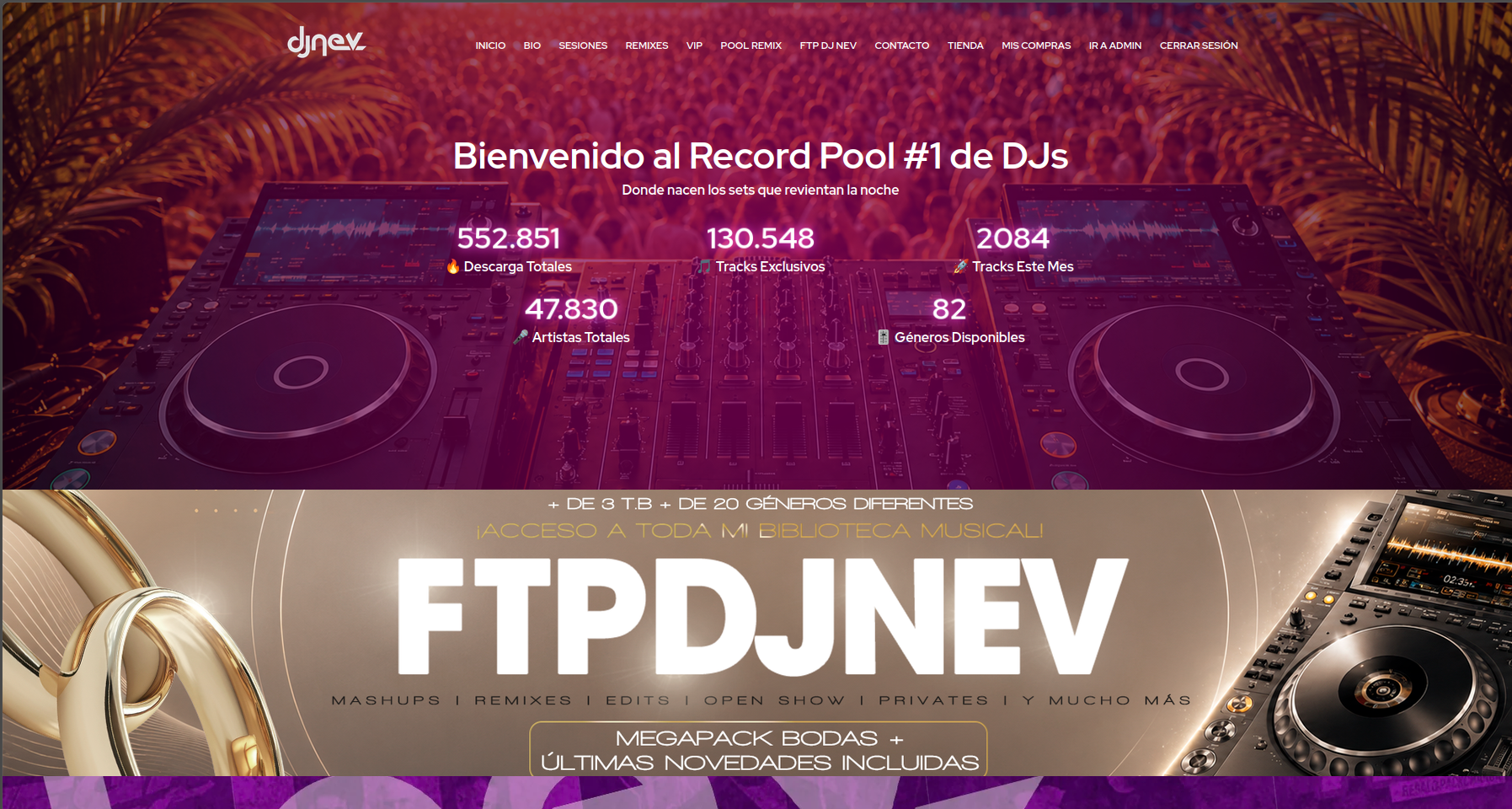 Captura del proyecto DJ NEV