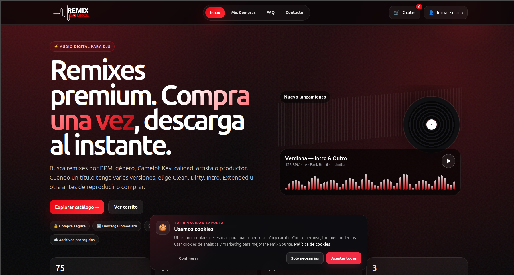 Captura del proyecto Remix Source